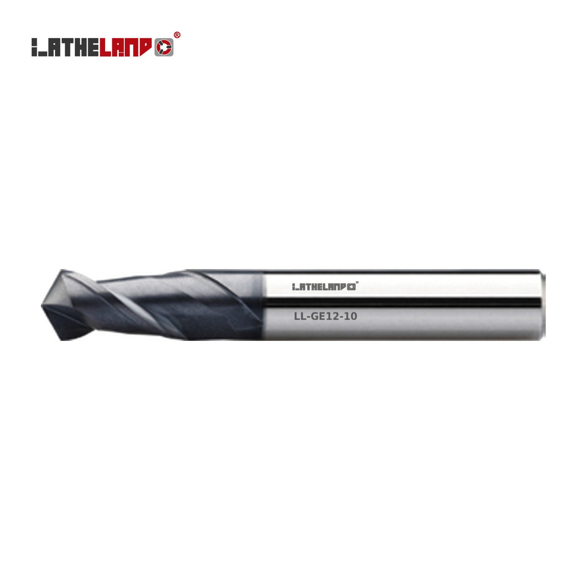 LATHELAND® Multi-Purpose End Mill for General Machining, 120° point (spot, chamfer, mill), 2 Flutes – GE12