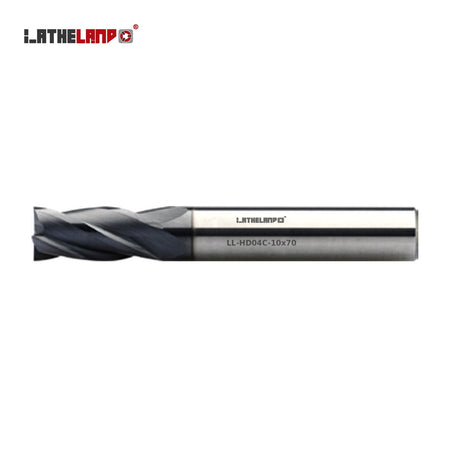 LATHELAND® End Mill for Hardened Steel, 4 Flutes, 40° helix, AlCrN / AlTiN – HD04
