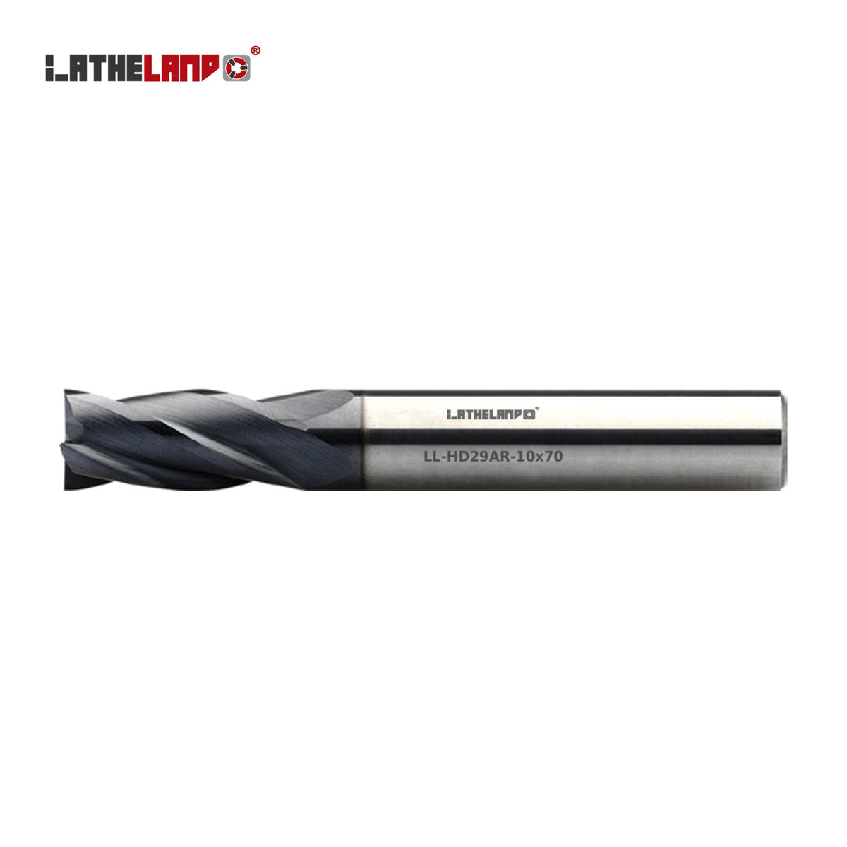 LATHELAND® End Mill for Hardened Steel, 4 Flutes, 40° helix, AlTiN / TiSiN multilayer – HD29