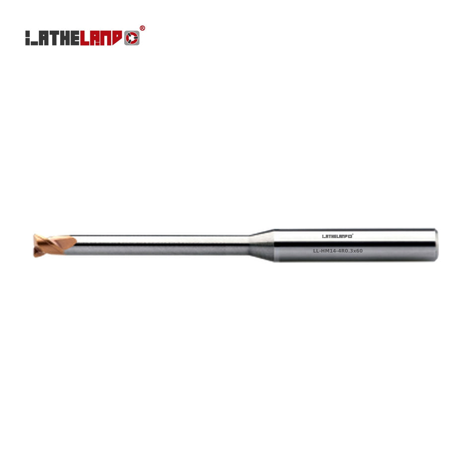 LATHELAND® Torus End Mill with Long Neck for Hard Milling, 2/4 Flutes – HM14