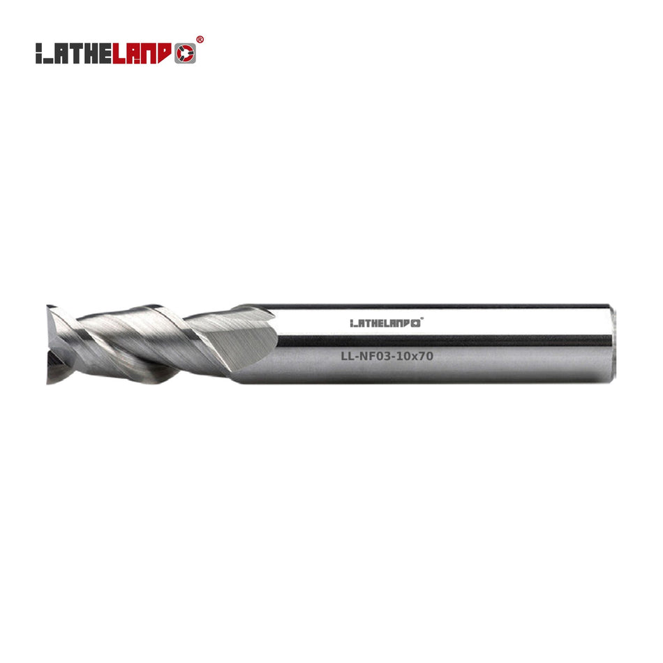 LATHELAND® Aluminium End Mill, 2 Flutes, 50° helix – NF03