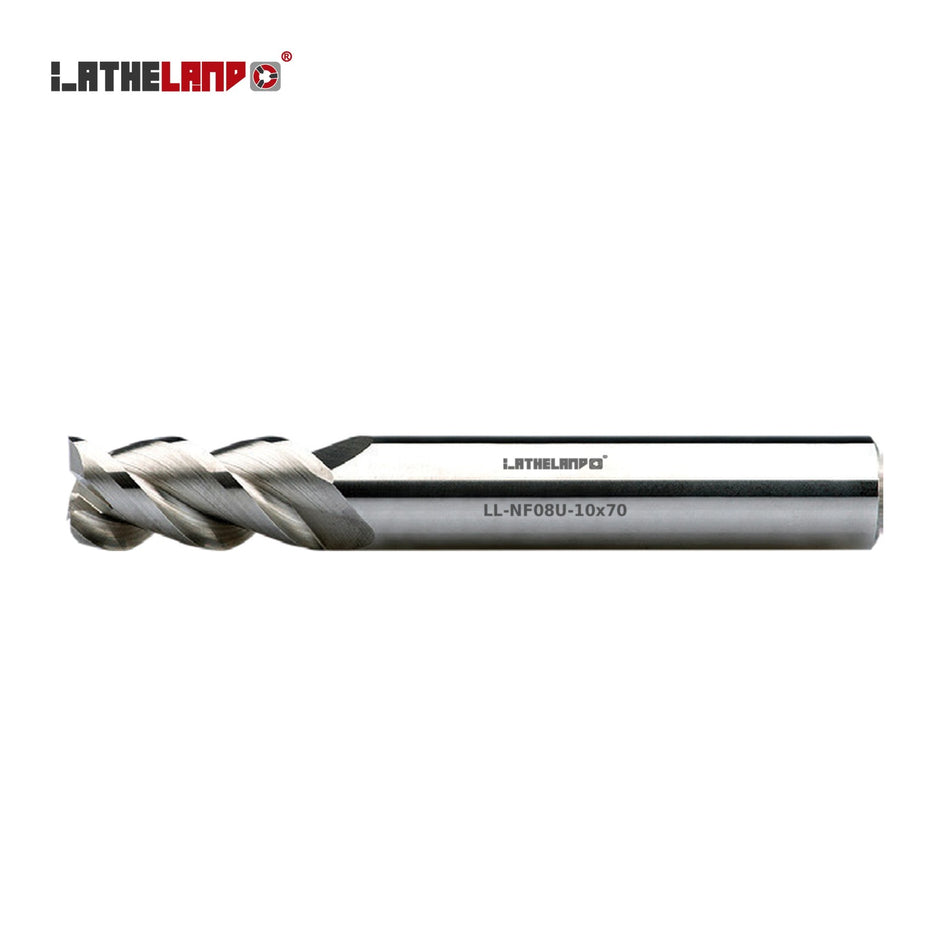 LATHELAND® Aluminium End Mill, 3 Flutes – NF08