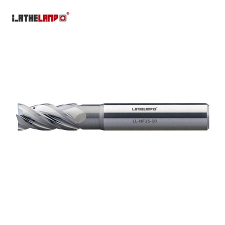 LATHELAND® High-Performance Aluminium End Mill, coolant-through, 4 Flutes – NF15