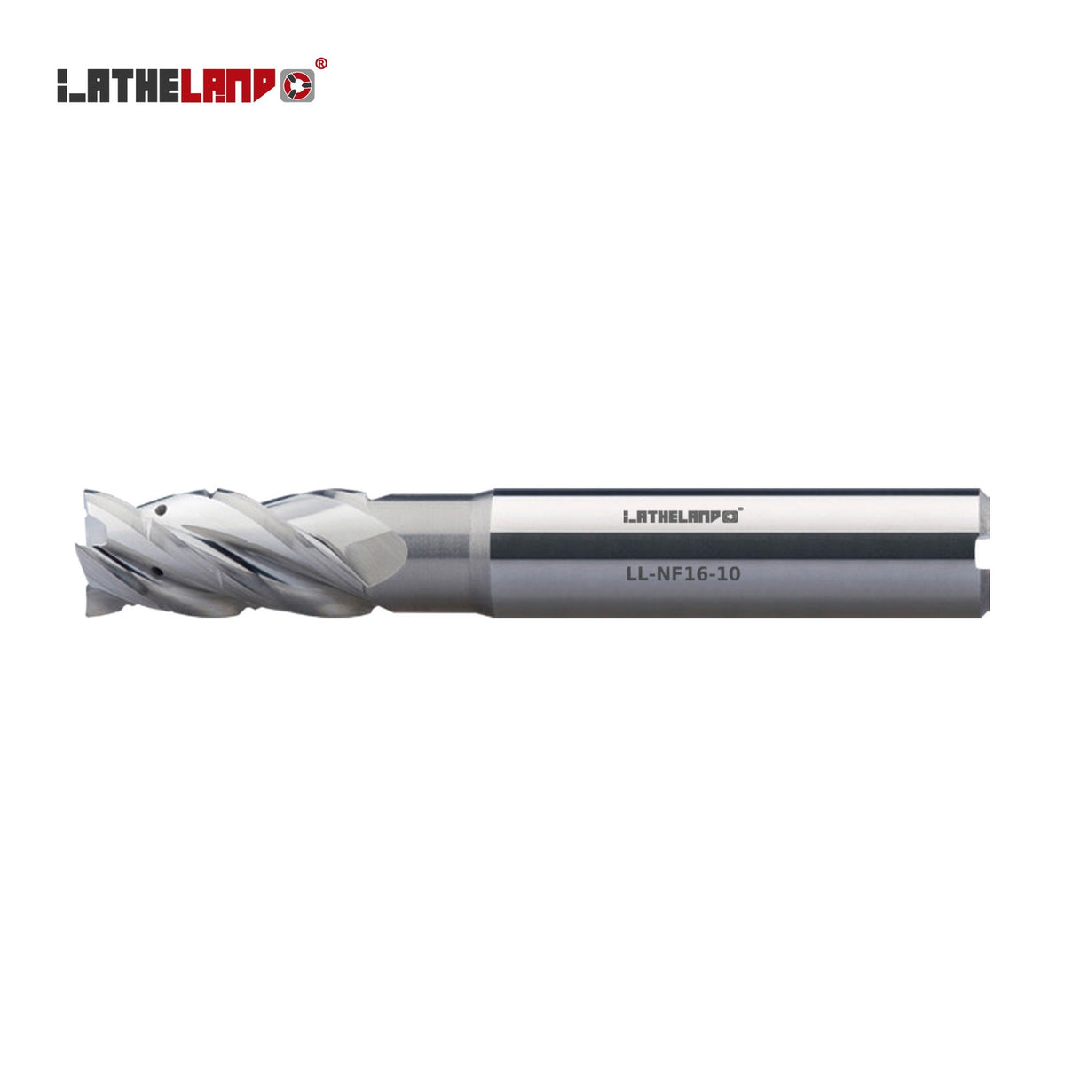 LATHELAND® High-Performance Aluminium End Mill, chip breaker, coolant-through, 4 Flutes – NF16