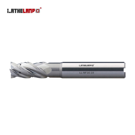 LATHELAND® High-Performance Aluminium End Mill, chip breaker, coolant-through, 4 Flutes – NF16
