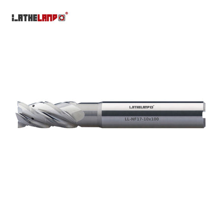 LATHELAND® High-Performance Aluminium End Mill, chip breaker, 4 Flutes – NF17