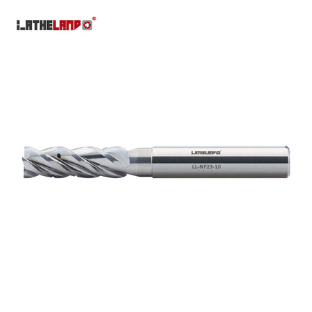 LATHELAND® High-Performance Aluminium Long End Mill, coolant-through, 4 Flutes – NF23
