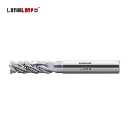 LATHELAND® High-Performance Aluminium Long End Mill, chip breaker, coolant-through, 4 Flutes – NF24