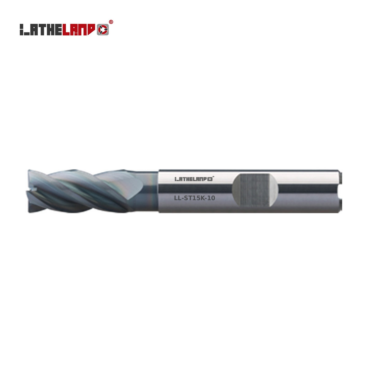LATHELAND® Variable-Helix End Mill for Stainless, Titanium & Superalloys, coolant-through, Weldon shank, 4 Flutes – ST15