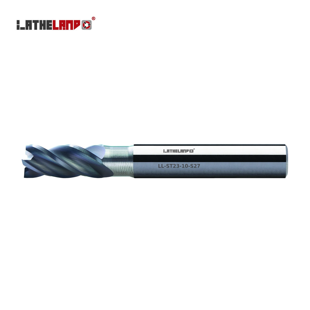 LATHELAND® Variable-Helix End Mill for Stainless, Titanium & Superalloys, 4 Flutes, AlCrN, Ø1–20 mm – ST23