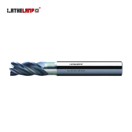 LATHELAND® Variable-Helix End Mill for Stainless, Titanium & Superalloys, 4 Flutes, AlCrN, Ø1–20 mm – ST23