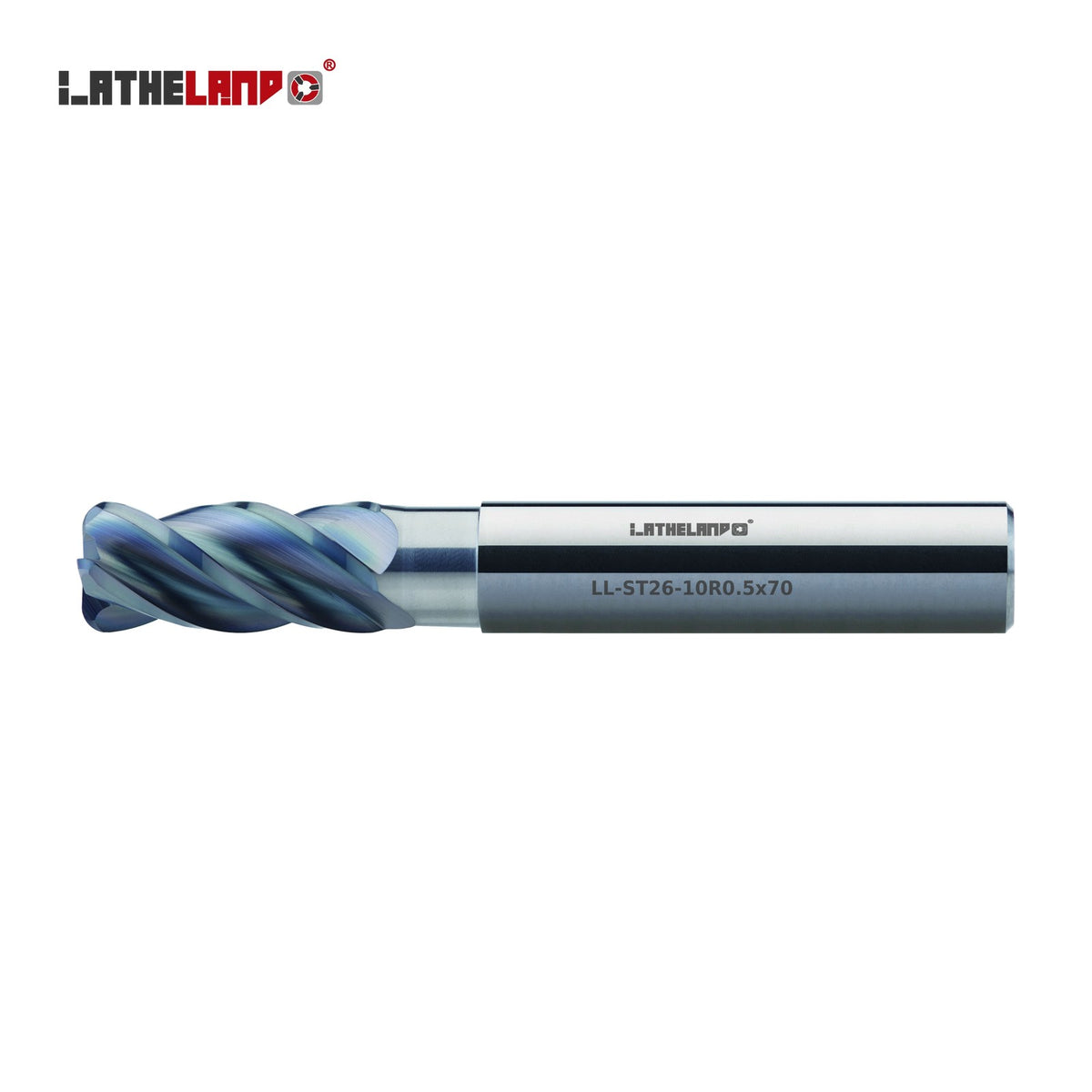 LATHELAND® Variable-Helix Torus End Mill for Stainless, Titanium & Superalloys, 4 Flutes, 40° helix, AlCrN, Ø1–20 mm – ST26