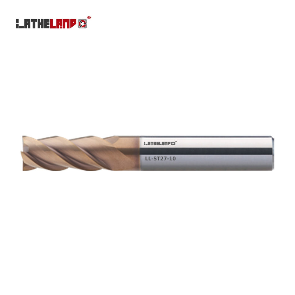 LATHELAND® Variable-Helix End Mill for Stainless, Titanium & Superalloys, 4 Flutes, TiSiN multilayer, Ø3–20 mm – ST27