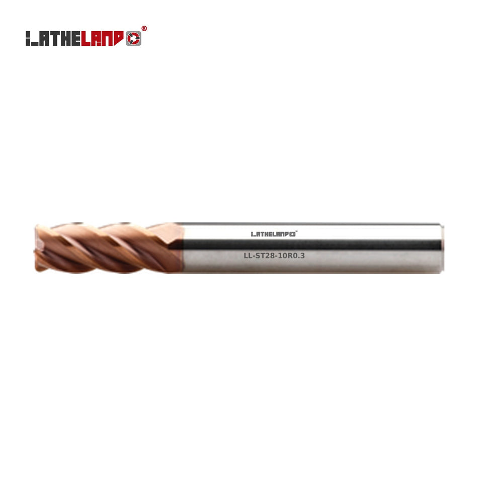 LATHELAND® Variable-Helix Torus End Mill for Stainless, Titanium & Superalloys, 4 Flutes, TiSiN multilayer, Ø3–20 mm – ST28