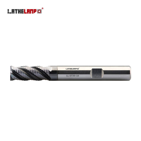 LATHELAND® Variable-Helix Roughing End Mill for Stainless, Titanium & Superalloys, 4 Flutes – ST30