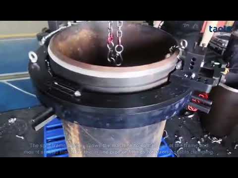 TAOLE TOH Hydraulic Heavy-Wall Pipe Cutting & Bevelling Machine video