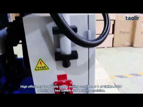 TAOLE TMM-100D Double-Head Plate Bevelling Machine video