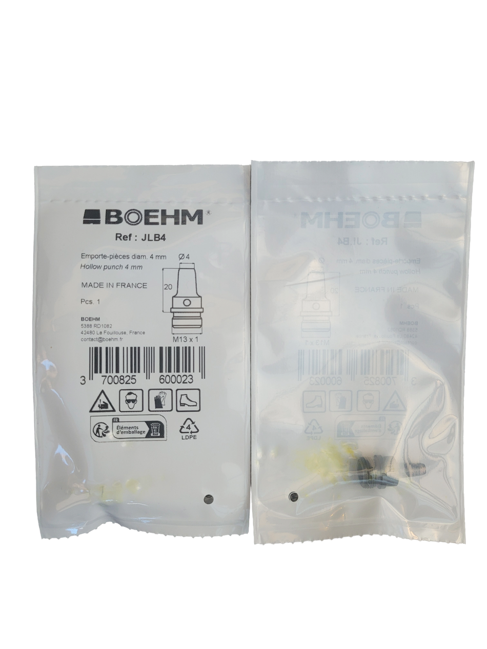 BOEHM JLB4 HOLLOW PUNCH 4 MM