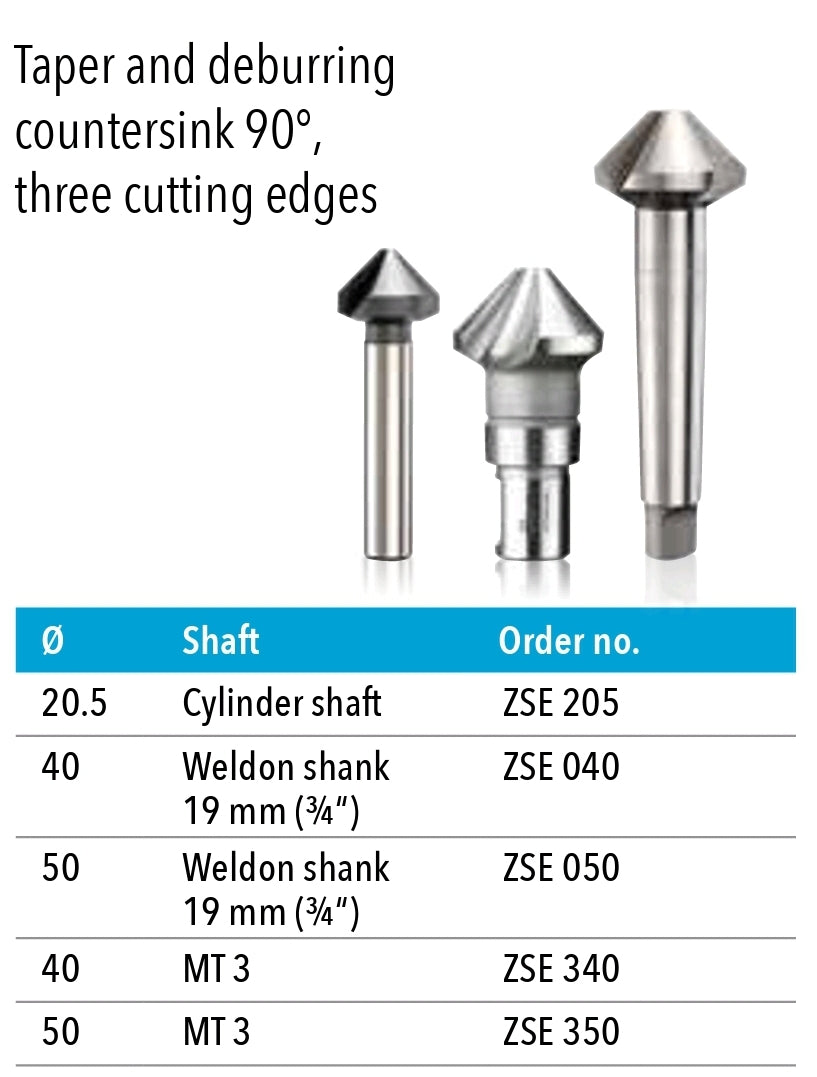 BDS 90° Countersinks & Deburring Tools (ZSE)