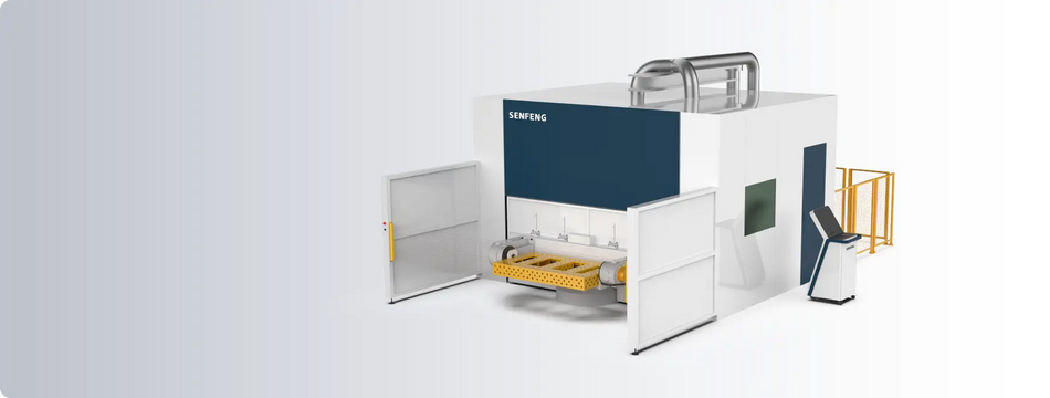 SENFENG enclosed robotic laser welding workstation